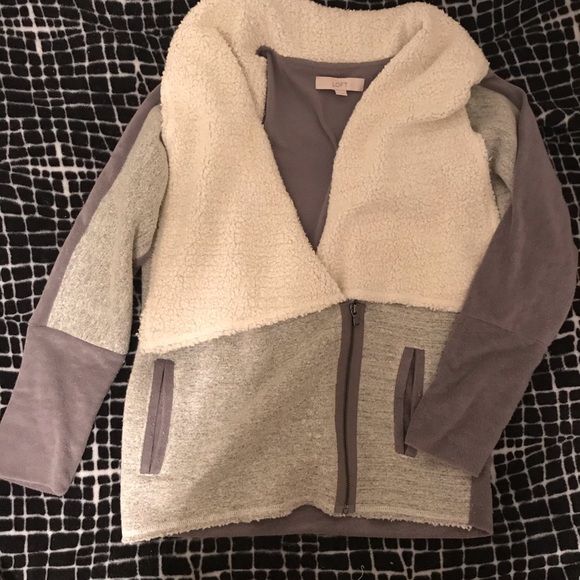 LOFT Sweaters - LOFT Sherpa Open Front Cardigan NWOT